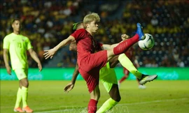 Cầu thủ Công Phượng trong một trận đấu. Ảnh: Nguyễn Minh Tiến/TTXVN