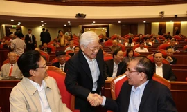 Hình ảnh Tổng bí thư, Chủ tịch nước gặp mặt cán bộ lãnh đạo nghỉ hưu