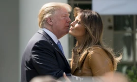 Tổng thống Trump và phu nhân Melania. Ảnh: AP