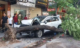 Hà Nội: Ô tô đâm liên hoàn nhiều xe máy trên phố Trần Đại Nghĩa