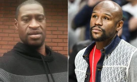George Floyd (trái) và Floyd Mayweather (phải). Ảnh: 7News