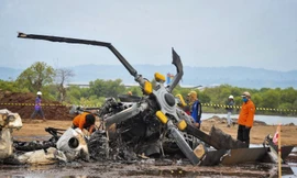 Hiện trường vụ tai nạn. Ảnh: EPA-EFE