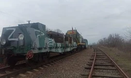 Đoàn tàu bọc thép của Nga bất ngờ xuất hiện ở Ukraine