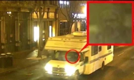 Chiếc xe RV trước khi phát nổ. 