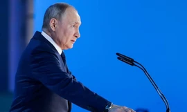 Ông Putin phát biểu Thông điệp liên bang. Ảnh: Tass