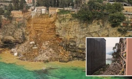 Ý: Nghĩa trang sạt lở, hàng trăm quan tài rơi xuống biển