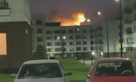 Hãng tin Tass: Hơn 10 tiếng nổ được báo cáo ở Kiev