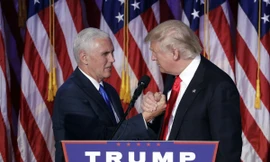 Phó Tổng thống Pence và Tổng thống Trump. Ảnh: AP