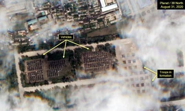 Ảnh vệ tinh chụp từ sân bay Mirim ở Bình Nhưỡng. Ảnh: Yonhap/38 North