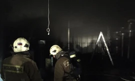 Hiện trường vụ cháy. Ảnh: Twitter