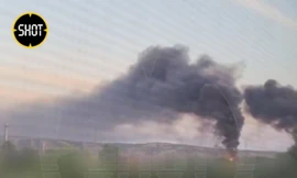 Nga: Cháy kho dầu vì máy bay không người lái, hai tàu cứu hoả được điều đến hiện trường