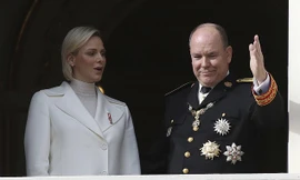 Hoàng tử Albert II và phu nhân. Ảnh: AP