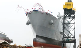 Tàu USNS Harvey Milk. Ảnh: AP