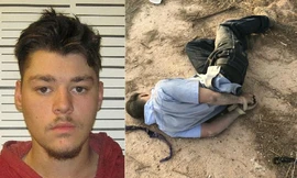 Brandon Soules (trái) và tình trạng khi được tìm thấy (phải).