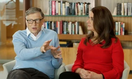 Vợ chồng tỉ phú Bill Gates. Ảnh: AP