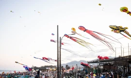 Hàng trăm cánh diều khổng lồ bay lượn trên biển Vũng Tàu