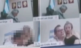 Nghị sĩ Argentina làm động tác nhạy cảm khi đang họp trực tuyến. 
