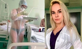 Nghị sĩ Nga bảo vệ nữ y tá mặc đồ lót dưới áo bảo hộ