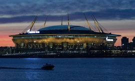 Sân vận động Gazprom-Arena ở St Petersburg (Nga). Ảnh: RIA