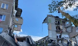 Vụ nổ khí gas 'xé toạc' tòa chung cư ở Nga, nhiều người bị thương