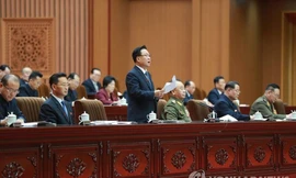 Một phiên họp cấp cao của Triều Tiên. Ảnh: Yonhap