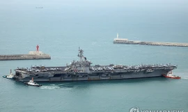 Tàu sân bay Mỹ đầu tiên đến Hàn Quốc sau khi Tổng thống Trump nhậm chức
