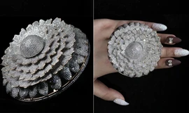 Ngắm chiếc nhẫn 'Cúc vạn thọ' lập kỉ lục thế giới với 12.600 viên kim cương