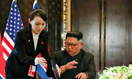 Bà Kim Yo-jong từ một người phụ trách công tác tuyên truyền đã nhanh chóng trở thành nhân vật quyền lực, thường xuyên đưa ra những phát ngôn nhắm vào Hàn Quốc. Ảnh: Reuters