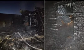 Hiện trường vụ cháy. Ảnh: RT