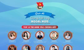 10 thí sinh vào chung kết toàn quốc giọng hát hay ngoại ngữ dành cho cán bộ Đoàn, Hội, Đội