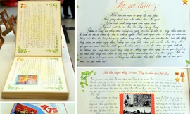 Ấn tượng bài thi viết về lực lượng công an khắc gỗ, chữ đẹp như in