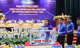 Toàn cảnh phiên trọng thể Đại hội Đoàn tỉnh Vĩnh Phúc nhiệm kỳ 2022 - 2027