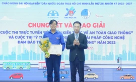 Robot cảnh báo dòng chảy xa bờ, thiết bị cảnh báo nồng độ cồn trên ô tô đoạt giải cao giải pháp an toàn giao thông