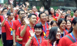 Các đại biểu tham dự Diễn đàn Trí thức trẻ Việt Nam toàn cầu năm 2019. Ảnh: Xuân Tùng