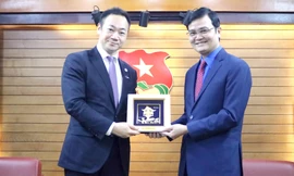 Bí thư thứ nhất T.Ư Đoàn tiếp Phó Trưởng Ban Nghiên cứu Chính sách Đảng Dân chủ Tự do Nhật Bản