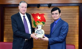 Bí thư thứ nhất T.Ư Đoàn Bùi Quang Huy tiếp Đại sứ đặc mệnh toàn quyền Israel