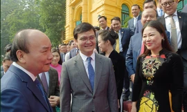 Chủ tịch nước Nguyễn Xuân Phúc gặp đoàn đại biểu Hội Doanh nhân trẻ Việt Nam