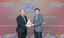 Bí thư thứ nhất T.Ư Đoàn TNCS Hồ Chí Minh tiếp xã giao đoàn đại biểu cấp cao T.Ư Hội LHTN Campuchia
