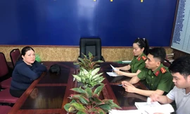 Bà Bích cho người lao động vay tiền với mức lãi cắt cổ, ảnh: Công an cung cấp.