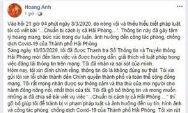 Phạt 10 triệu đồng chủ tài khoản facebook đăng tải 'chuẩn bị cách ly Hải Phòng'