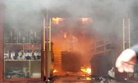 Hiện trường vụ cháy khách sạn kinh hoàng ở Hải Phòng