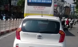 Kia Morning gắn biển ngũ quý 9