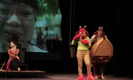 Đạo diễn Đức đưa nhiều yếu tố hiện đại vào “Ông lão đánh cá và con cá vàng”. Ảnh: Thế Toàn.