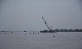 ​Hiện trường xây dựng công viên trái cây Cái Bè.