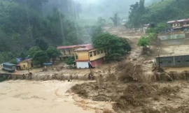 Mưa lũ gây thiệt hại nặng nề tại tỉnh Yên Bái. Ảnh: Lê Mạnh.