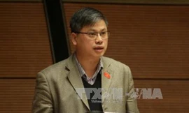 Đại biểu Nguyễn Sỹ Cương phát biểu thảo luận về Luật về hội. Ảnh: TTXVN