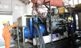 Tổ máy diesel mới được lắp đặt tại Côn Đảo. Ảnh: ĐD.