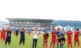 Được kỳ vọng rất lớn nhưng ĐT U22 Việt Nam vẫn chưa thể giành vàng ở đấu trường SEA Games. Ảnh: VSI.