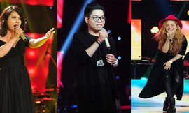 Vũ Thị Phượng, Nguyễn Đức Phúc, Lê Thị Hải Yến - ba trong số nhân tố làm nên sức hấp dẫn của Giọng hát Việt tối 7/6. Ảnh: Lý Võ Phú Hưng.