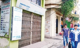 Đìu hiu lò luyện thi Đại học ở 32 ngõ 30 Tạ Quang Bửu, Hà Nội chiều ngày 23/4. Ảnh: Ngọc Châu.